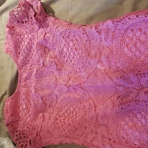 Pink lace dress